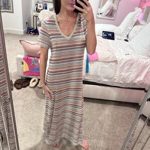 Lisa Todd Pastel Striped Maxi Dress